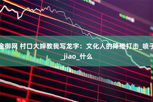 金御网 村口大婶教我写龙字：文化人的降维打击_喷子_jiao_什么